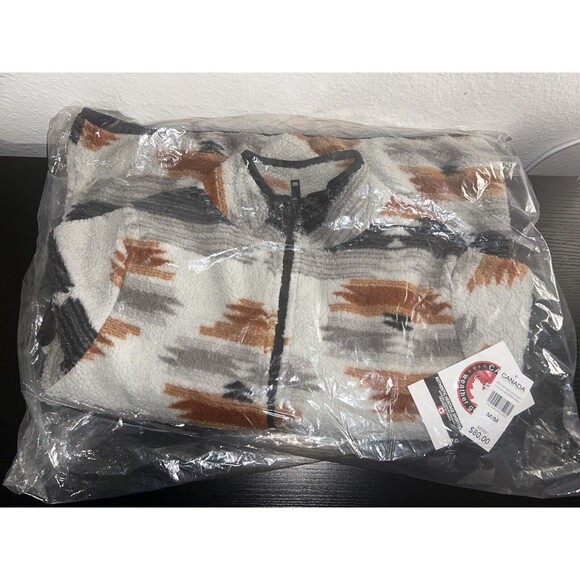 Canada Weather Gear Women's Full Zip Aztec Printed Sherpa NWT women’s Sz M - Picture 4 of 5